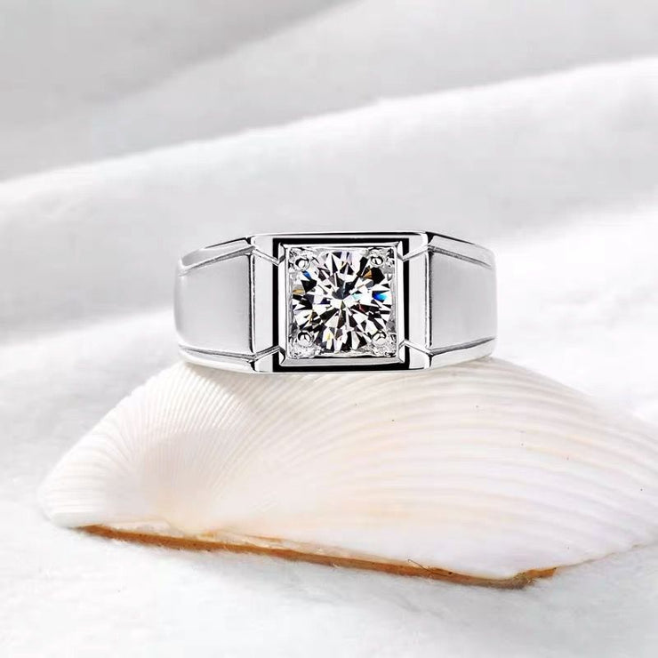 【#01】   (FOREVER） 925 Sterling Silver Moissanite rings