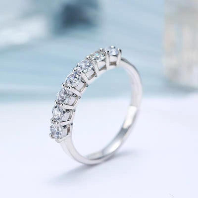 【#20】   (Seven Stars） 925 Sterling Silver Moissanite rings