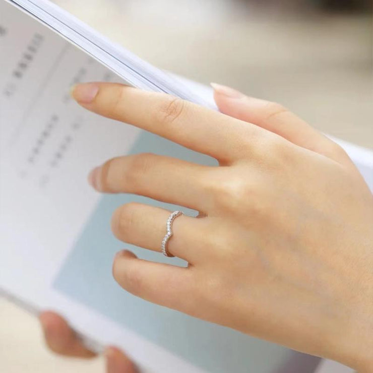【#19】   (Miss You） 925 Sterling Silver Moissanite rings