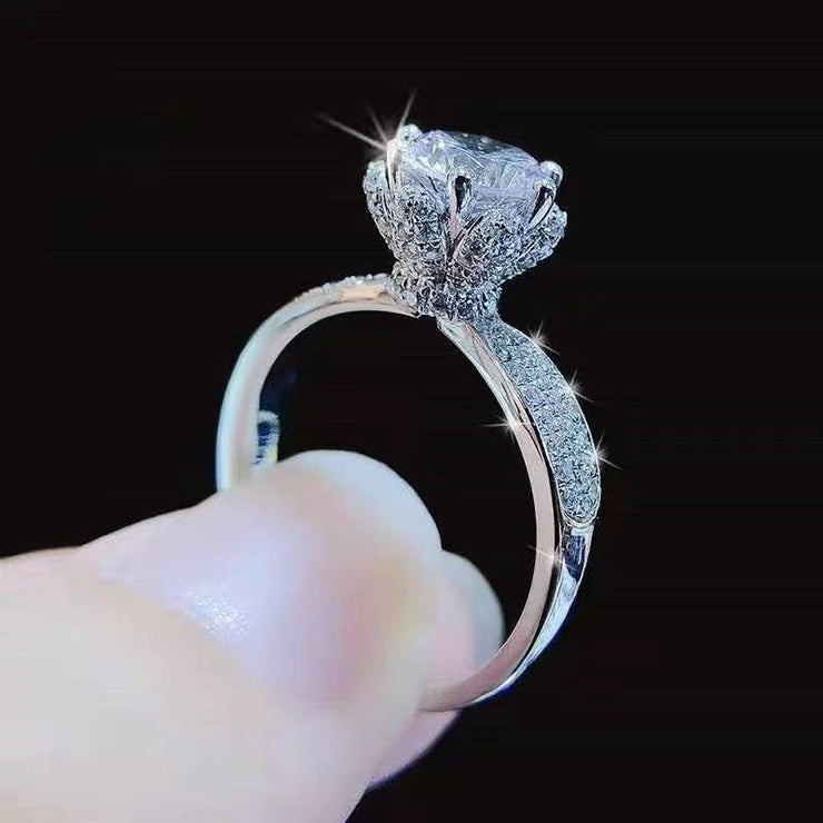 【#06】   (Ice Queen） 925 Sterling Silver Moissanite rings