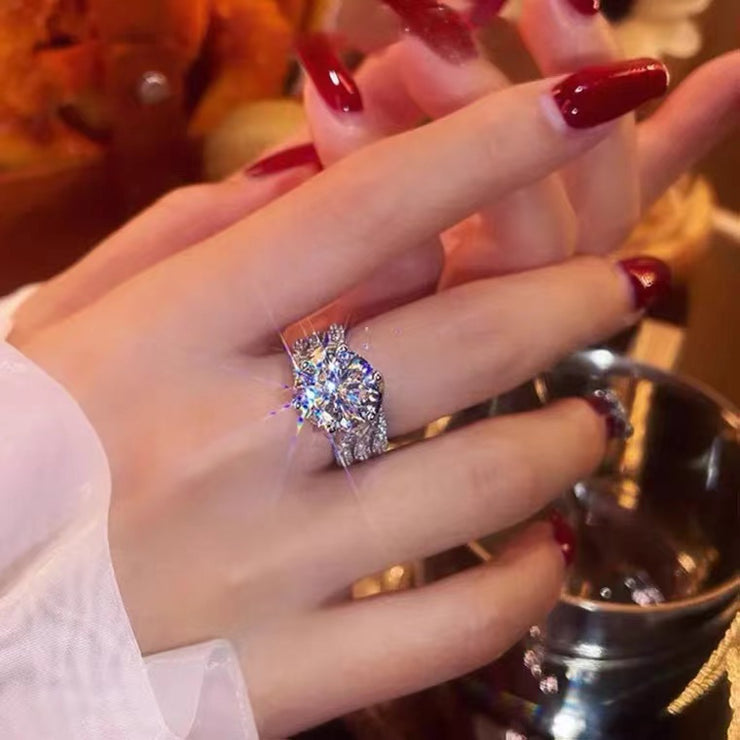 【#18】   (Luna） 925 Sterling Silver Moissanite rings