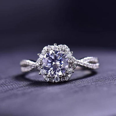 【#17】   (Princess Aisha） 925 Sterling Silver Moissanite rings