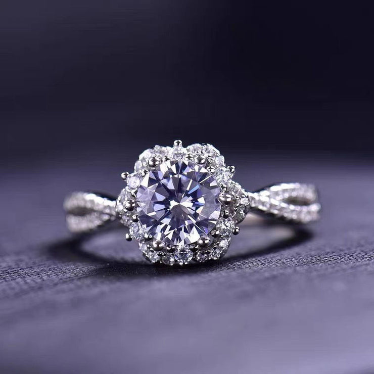 【#17】   (Princess Aisha） 925 Sterling Silver Moissanite rings