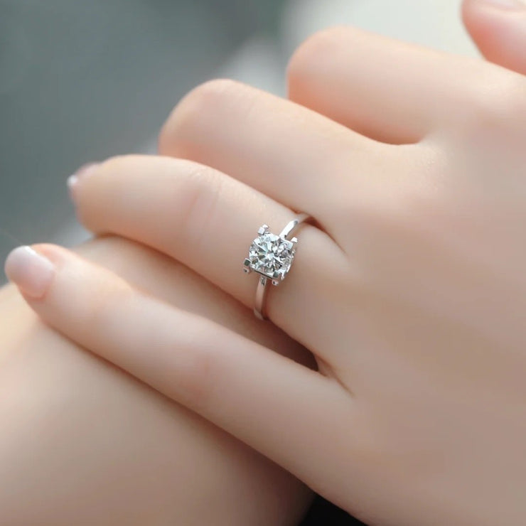 【#07】   (Rainbow） 925 Sterling Silver Moissanite rings