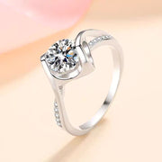 【#16】   (Angel's Kiss） 925 Sterling Silver Moissanite rings
