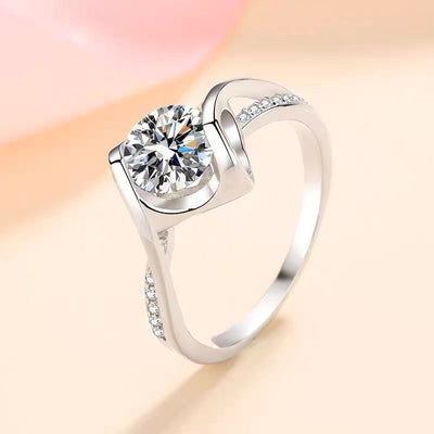 【#16】   (Angel's Kiss） 925 Sterling Silver Moissanite rings