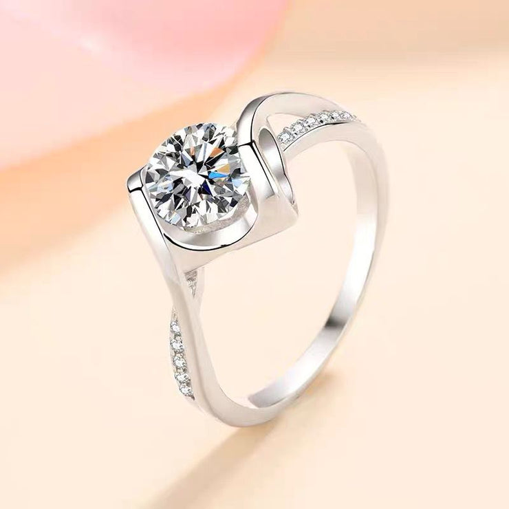 【#16】   (Angel's Kiss） 925 Sterling Silver Moissanite rings