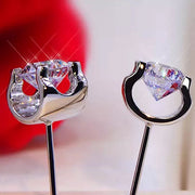 【#22】 (Twins Dream） 925 Sterling Silver Moissanite earrings