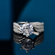 【#18】   (Luna） 925 Sterling Silver Moissanite rings