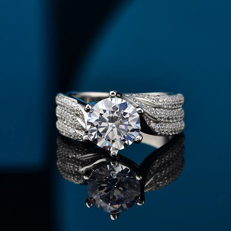 【#18】   (Luna） 925 Sterling Silver Moissanite rings