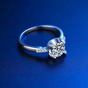 【#10】   (Love you） 925 Sterling Silver Moissanite rings