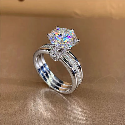 【#05】   (Wishing well） 925 Sterling Silver Moissanite rings