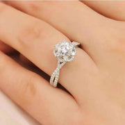 【#17】   (Princess Aisha） 925 Sterling Silver Moissanite rings