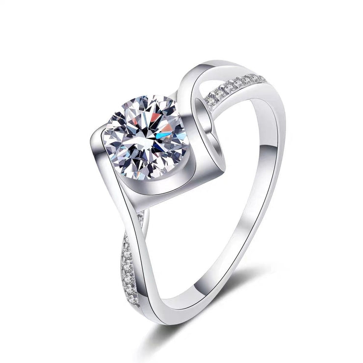 【#16】   (Angel's Kiss） 925 Sterling Silver Moissanite rings