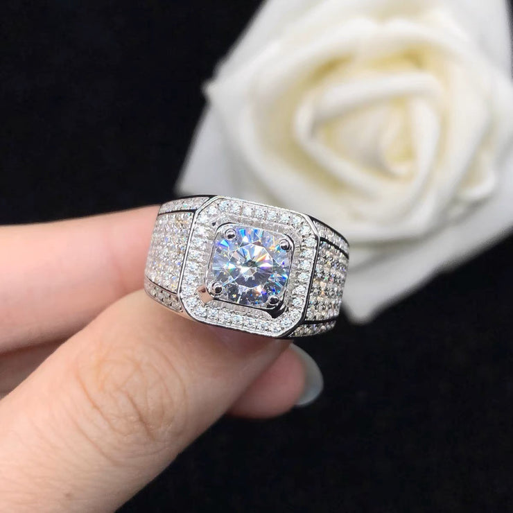 【#02】   (Babysbreath） 925 Sterling Silver Moissanite rings