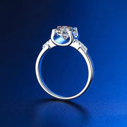 【#10】   (Love you） 925 Sterling Silver Moissanite rings