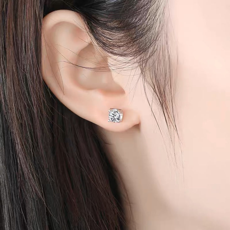 【#22】 (Twins Dream） 925 Sterling Silver Moissanite earrings