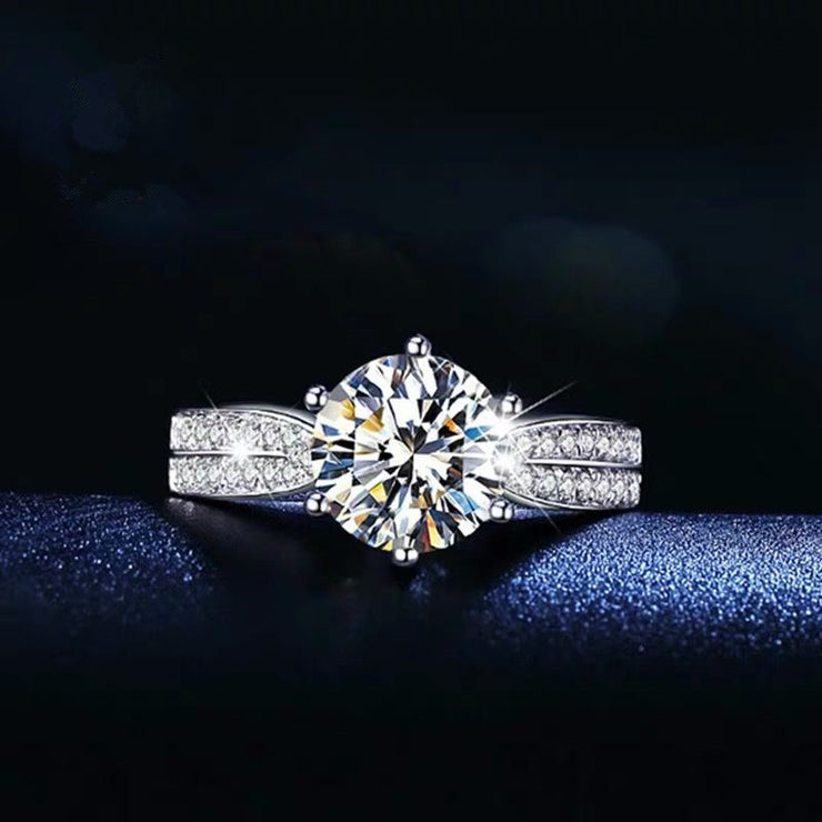 【#15】   (Starlight queen） 925 Sterling Silver Moissanite rings