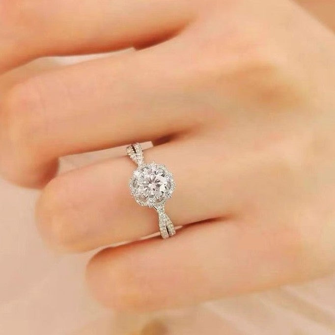 【#17】   (Princess Aisha） 925 Sterling Silver Moissanite rings