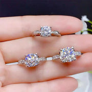【#10】   (Love you） 925 Sterling Silver Moissanite rings