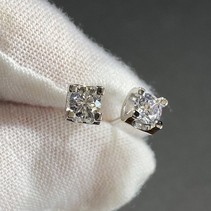 【#22】 (Twins Dream） 925 Sterling Silver Moissanite earrings