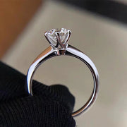 【#14】   (Angel's tear） 925 Sterling Silver Moissanite rings