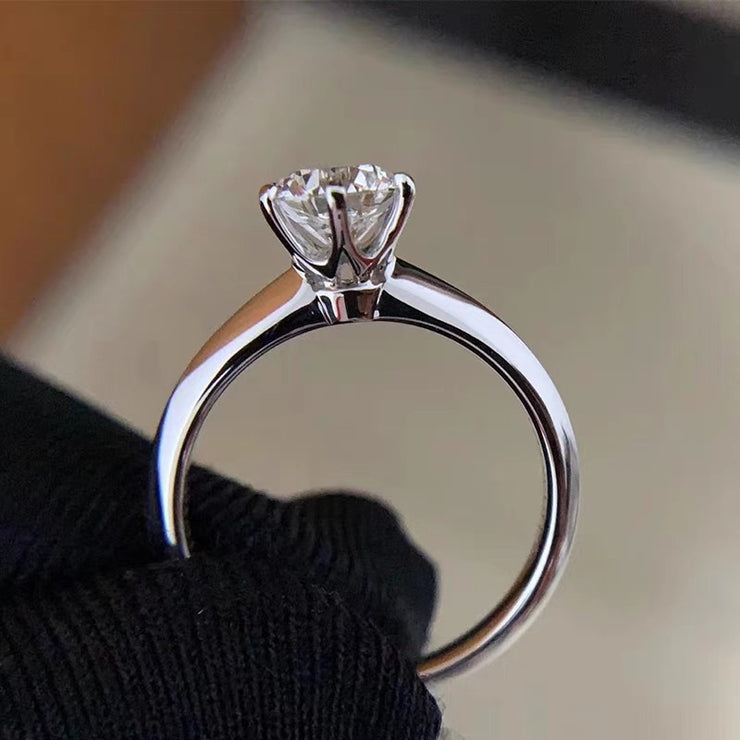 【#14】   (Angel's tear） 925 Sterling Silver Moissanite rings