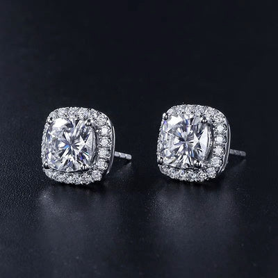 【#23】   (Honey Pricness） 925 Sterling Silver Moissanite earrings