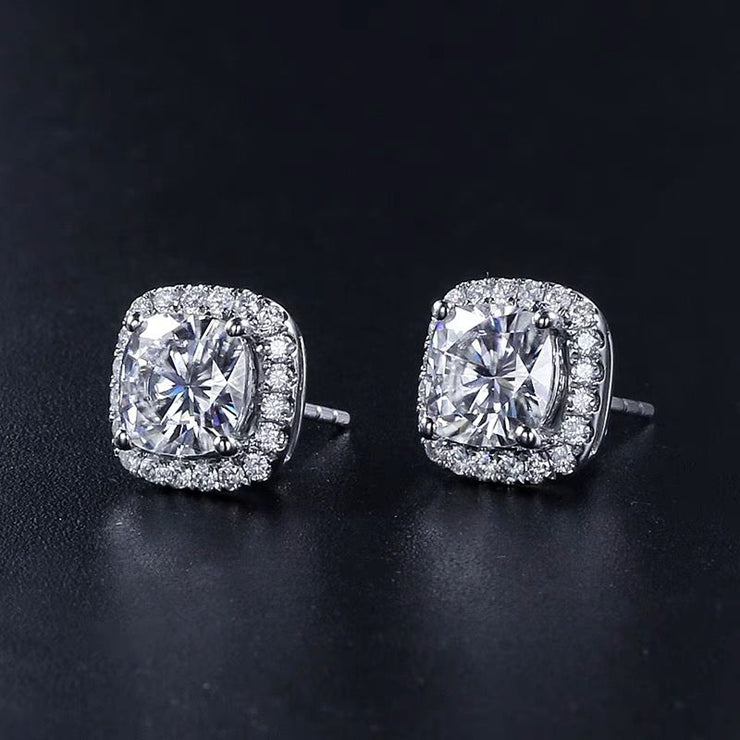 【#23】   (Honey Pricness） 925 Sterling Silver Moissanite earrings