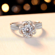 【#13】   (Rose Fountain） 925 Sterling Silver Moissanite rings