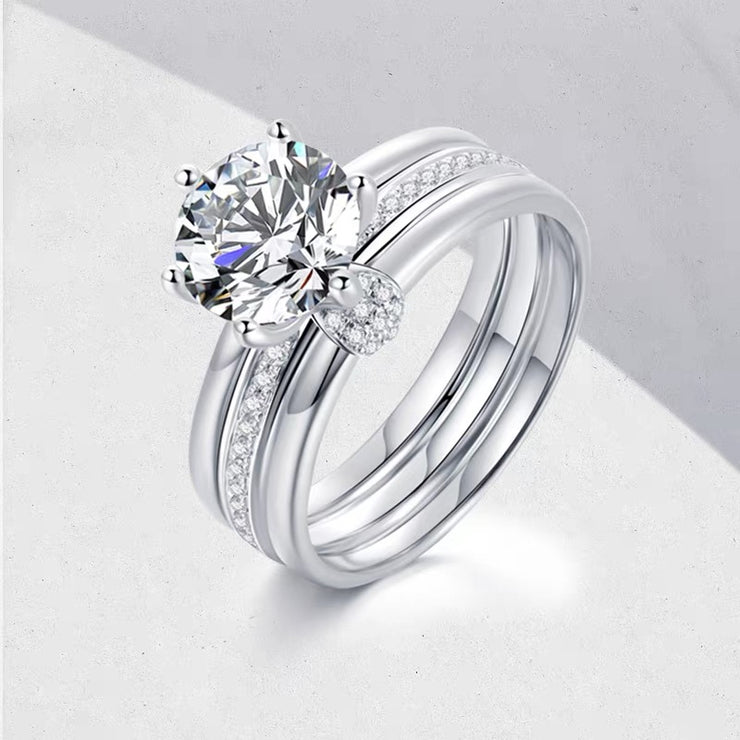 【#05】   (Wishing well） 925 Sterling Silver Moissanite rings