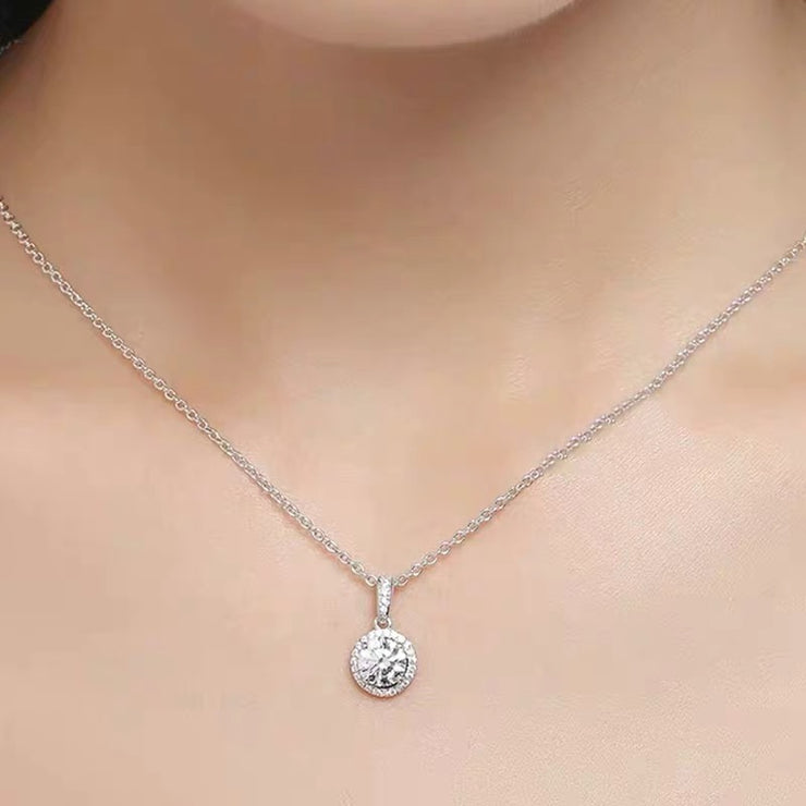 【#25】   ( Rose） 925 Sterling Silver Moissanite pendant