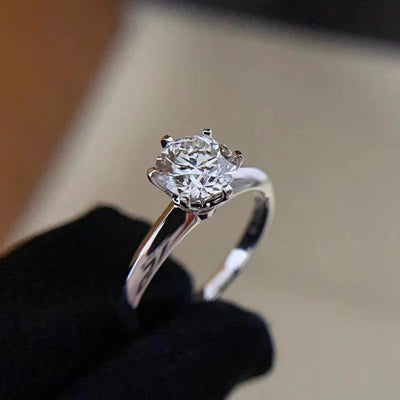 【#14】   (Angel's tear） 925 Sterling Silver Moissanite rings