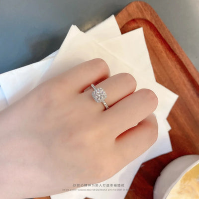 【#04】   (Honey Pricness） 925 Sterling Silver Moissanite rings