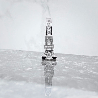 【#12】   (Eiffel Tower） 925 Sterling Silver Moissanite rings