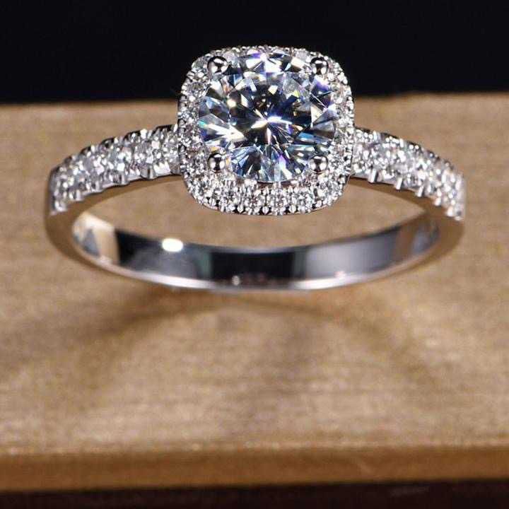 【#04】   (Honey Pricness） 925 Sterling Silver Moissanite rings