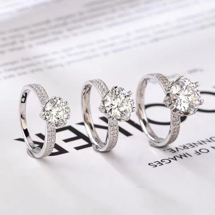 【#06】   (Ice Queen） 925 Sterling Silver Moissanite rings
