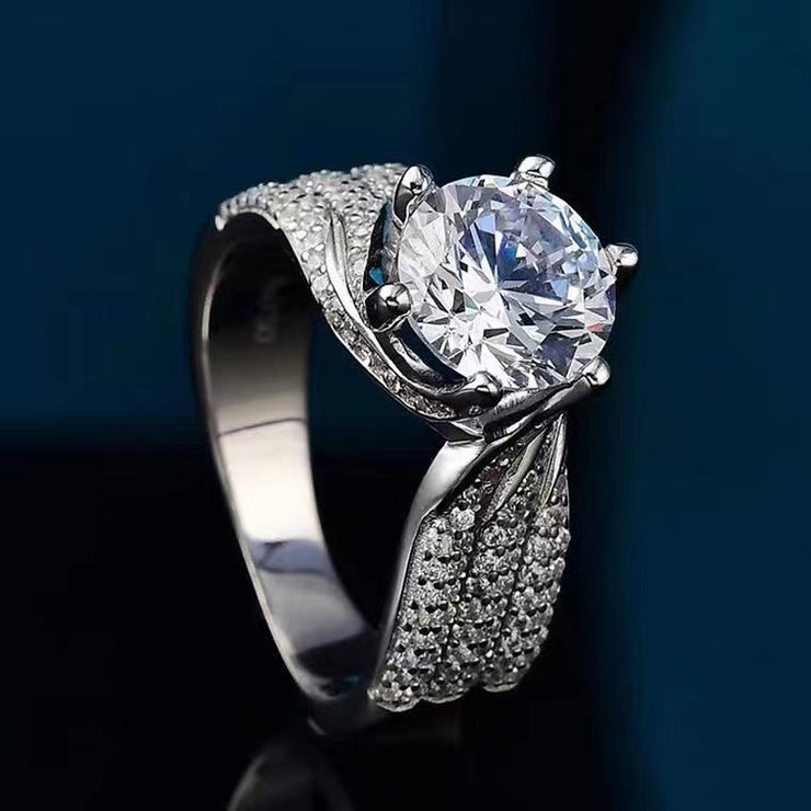 【#18】   (Luna） 925 Sterling Silver Moissanite rings