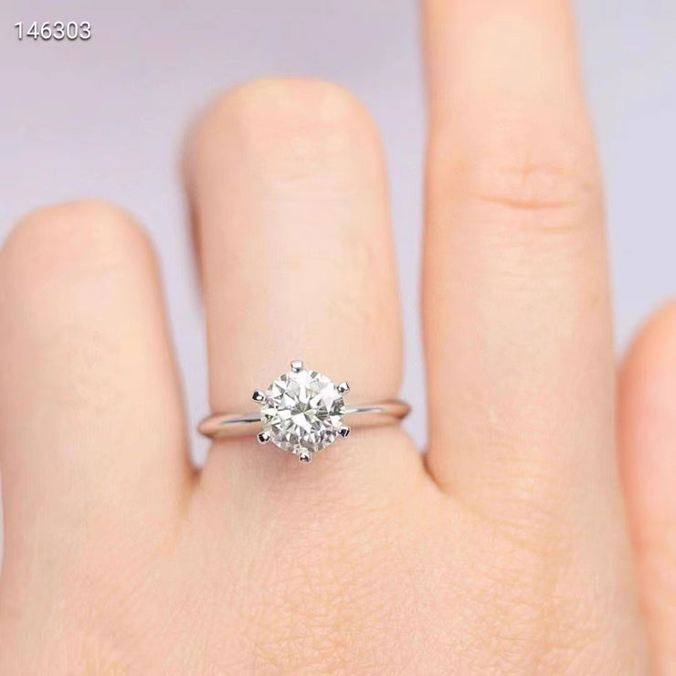 【#14】   (Angel's tear） 925 Sterling Silver Moissanite rings