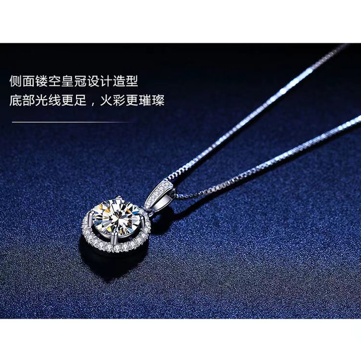 【#25】   ( Rose） 925 Sterling Silver Moissanite pendant