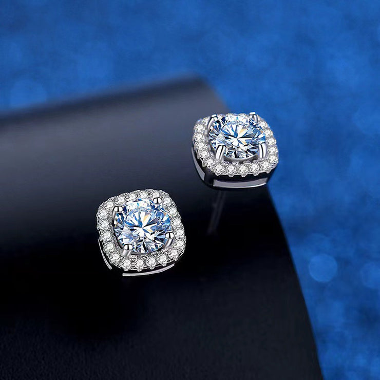 【#23】   (Honey Pricness） 925 Sterling Silver Moissanite earrings