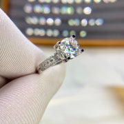 【#09】   (  Lavender） 925 Sterling Silver Moissanite rings