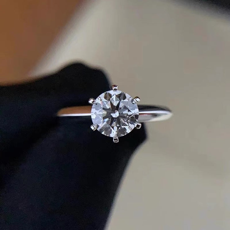 【#14】   (Angel's tear） 925 Sterling Silver Moissanite rings