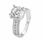 【#09】   (  Lavender） 925 Sterling Silver Moissanite rings