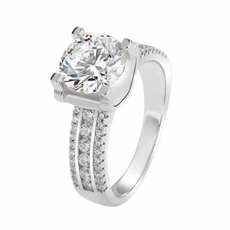 【#09】   (  Lavender） 925 Sterling Silver Moissanite rings