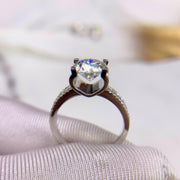 【#09】   (  Lavender） 925 Sterling Silver Moissanite rings