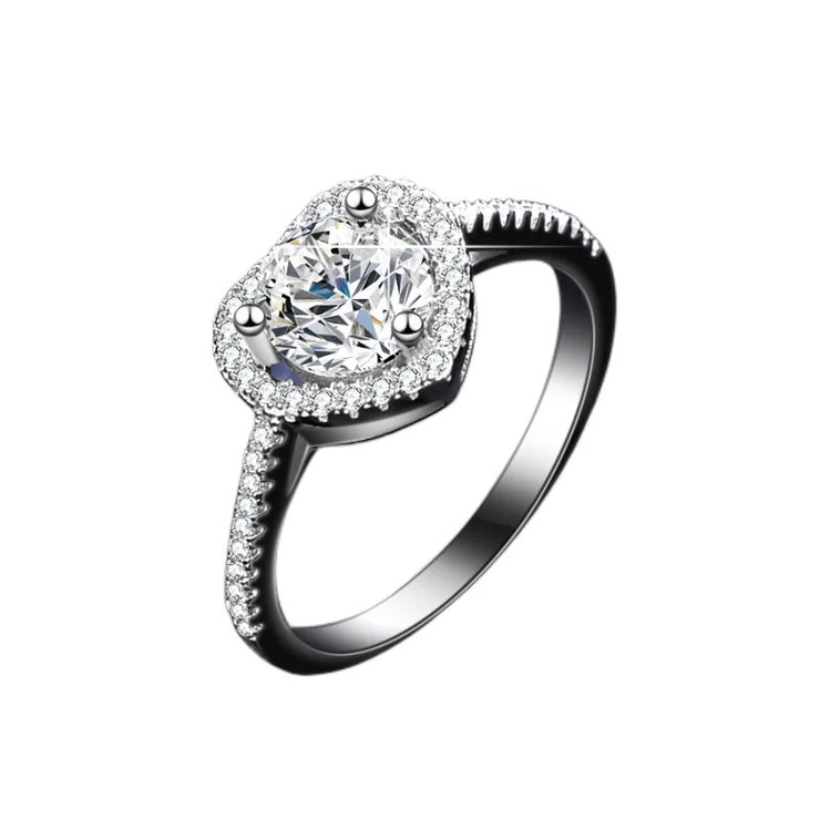 【#27】   ( Heart ） 925 Sterling Silver Moissanite rings