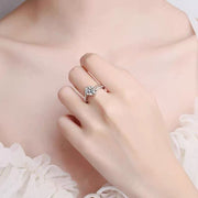 【#16】   (Angel's Kiss） 925 Sterling Silver Moissanite rings
