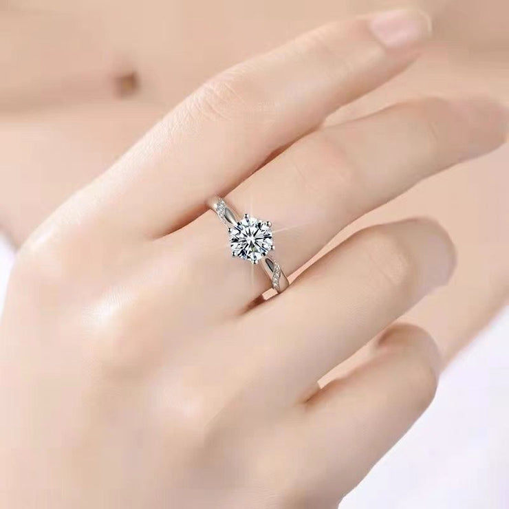 【#11】   (Tear） 925 Sterling Silver Moissanite rings