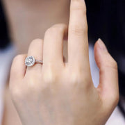 【#03】   (Honey） 925 Sterling Silver Moissanite rings